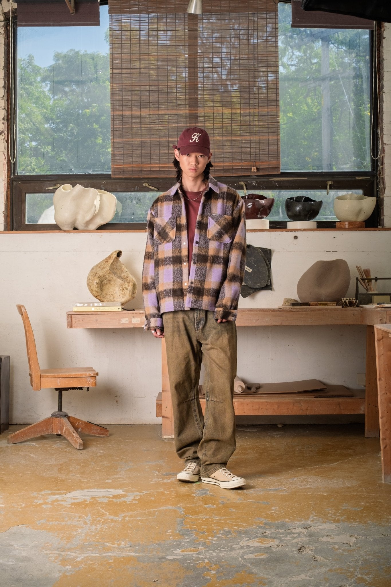 Snap Plaid Overshirt