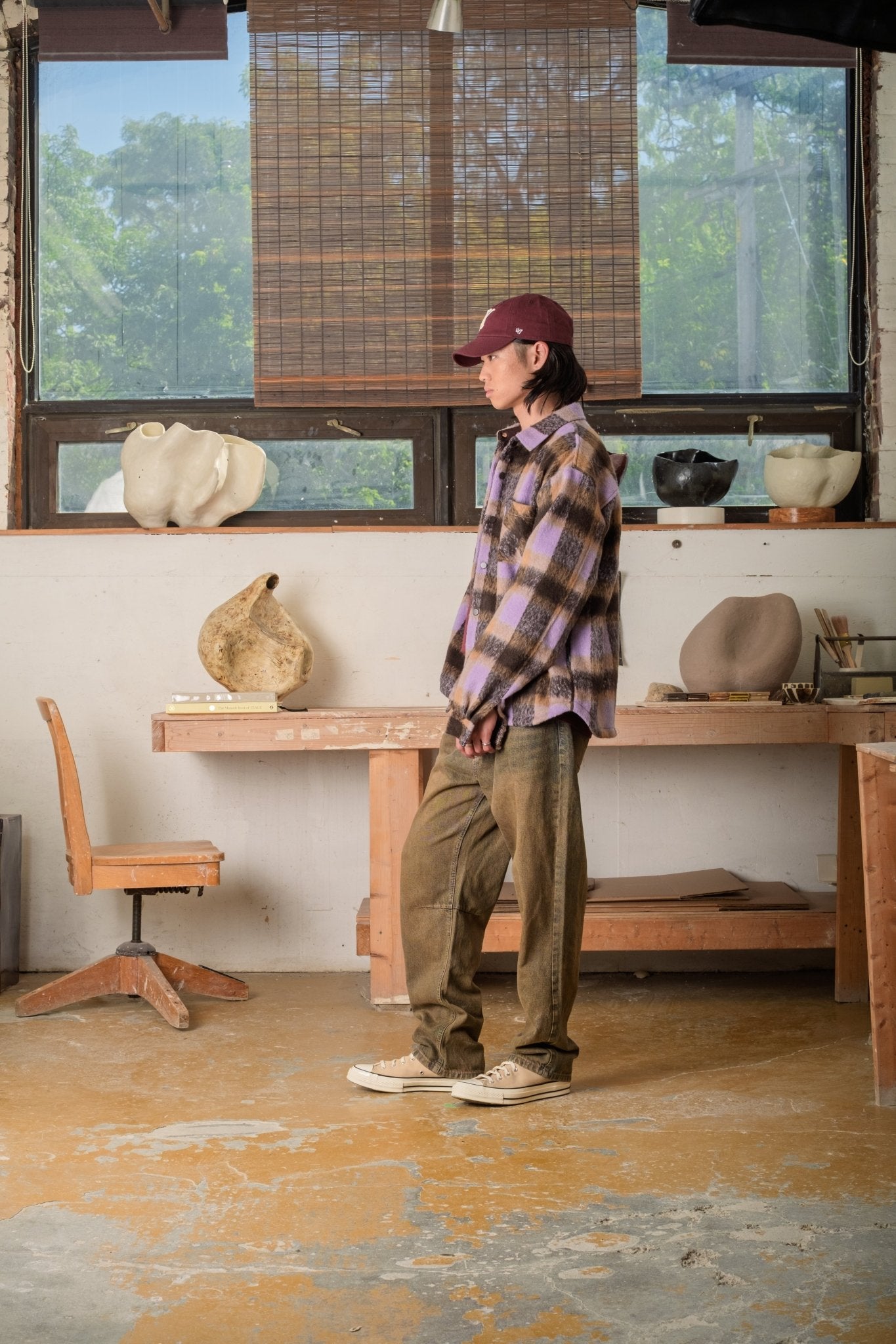 Snap Plaid Overshirt