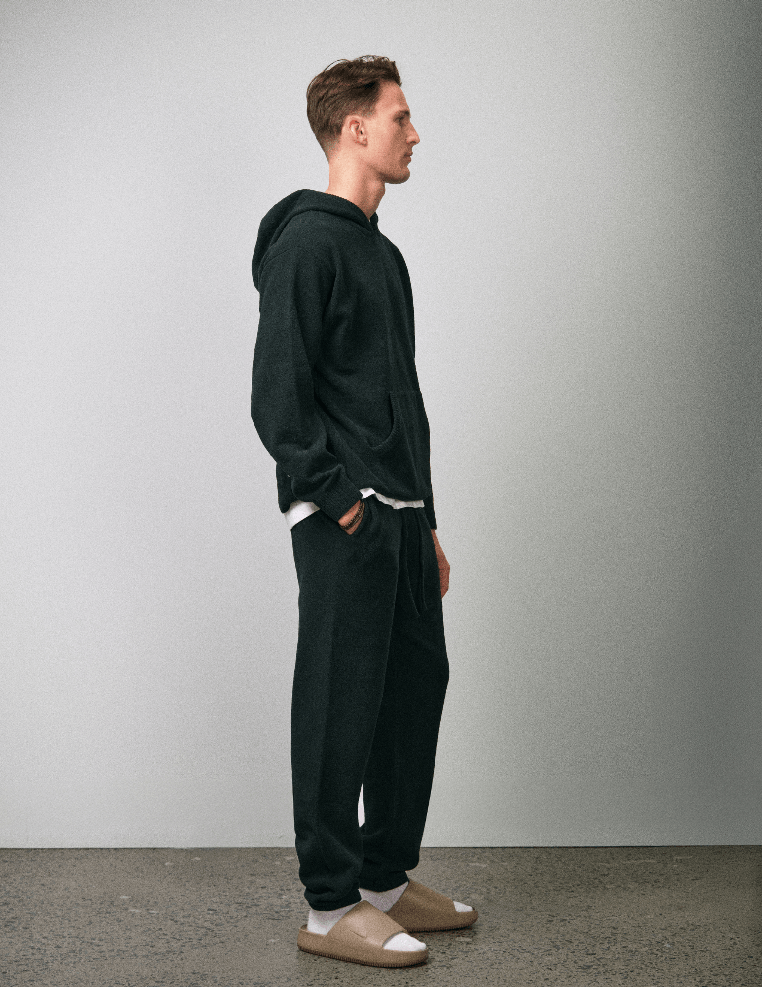 Sweat à capuche en maille texturée