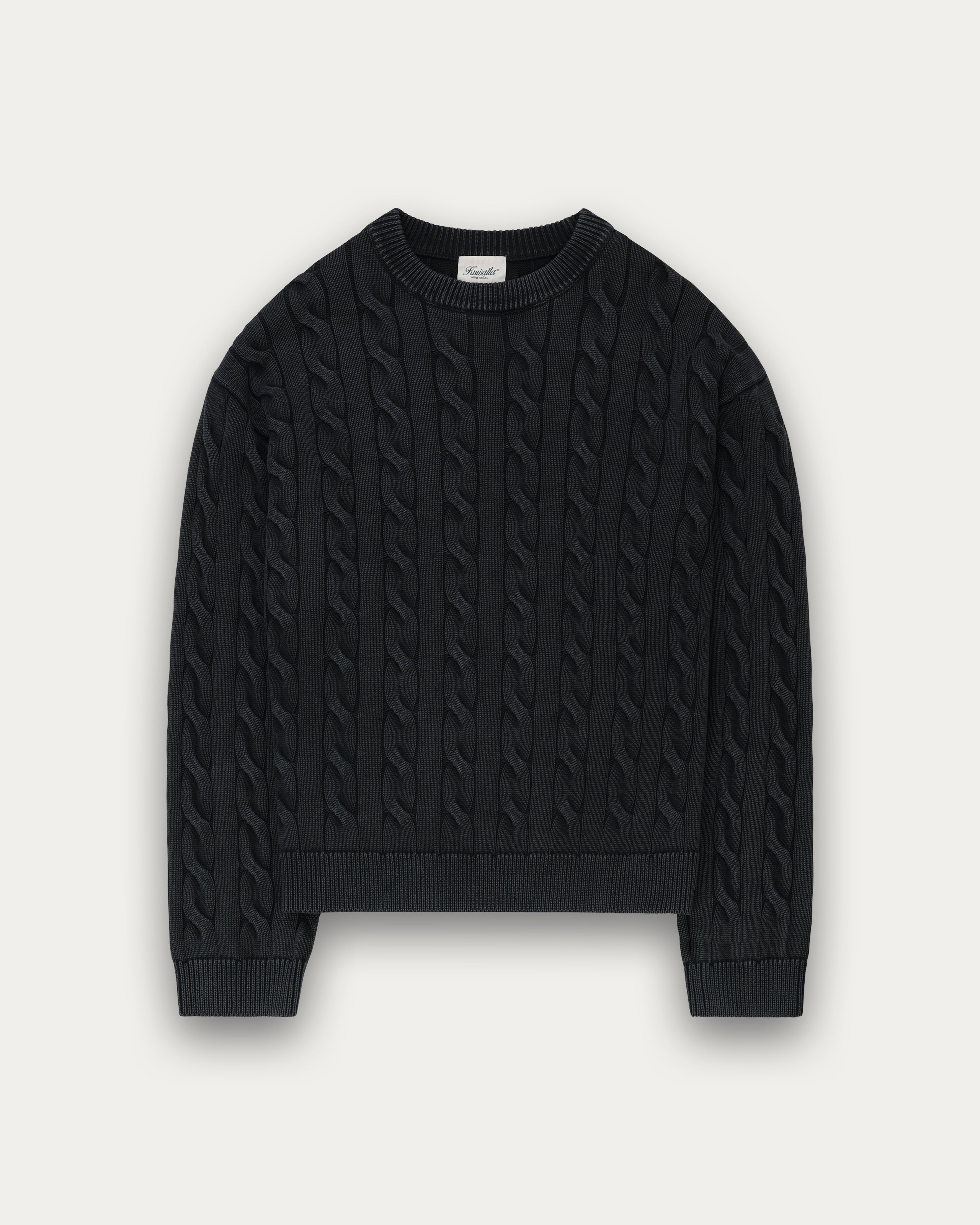 Braided Knit Box Crew