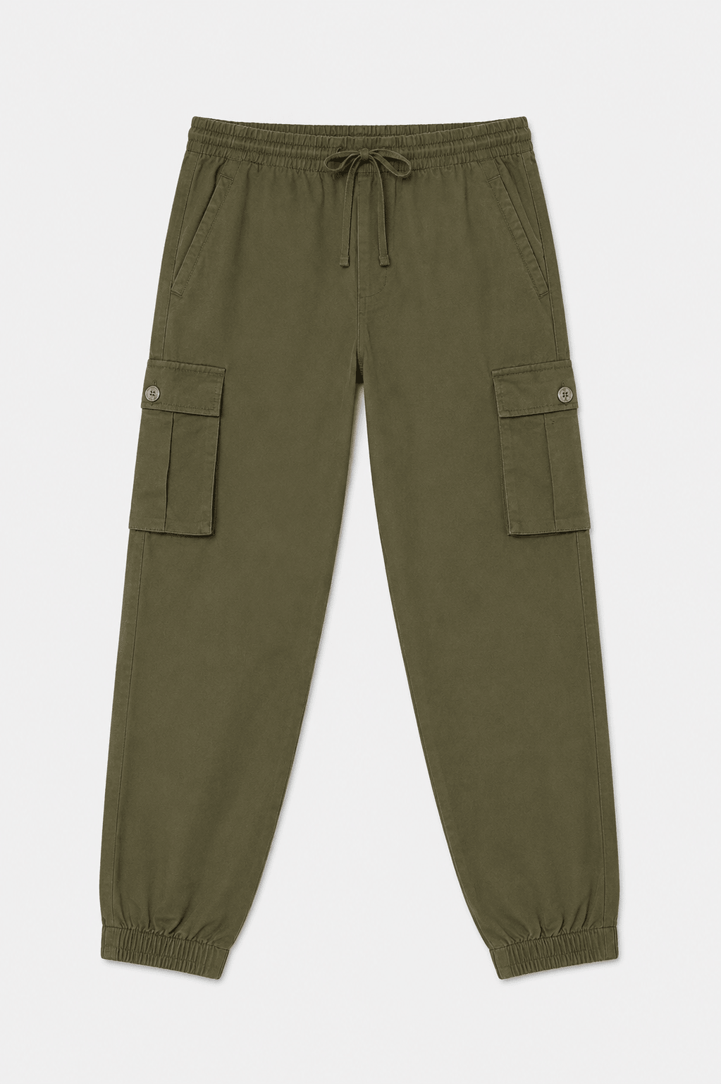 Pantalon effet lin poche cargo