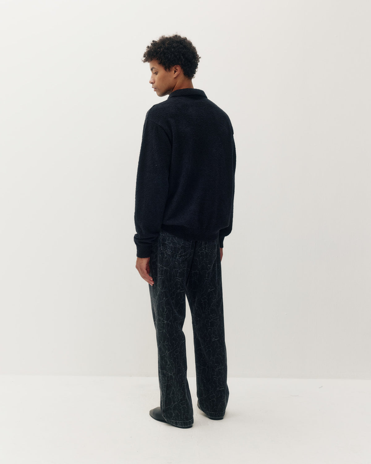 Bouclé Knit Polo