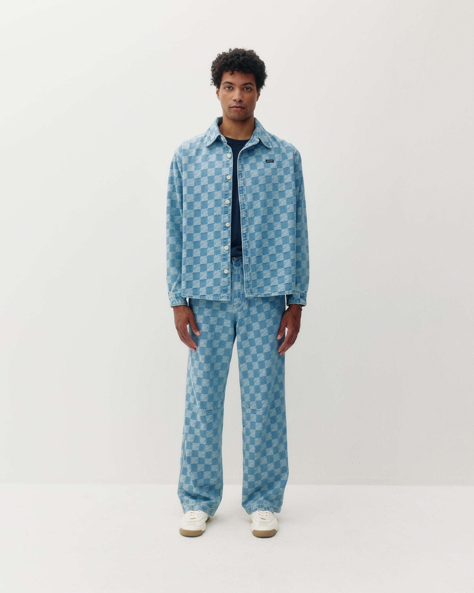 Checkered Denim Shirt