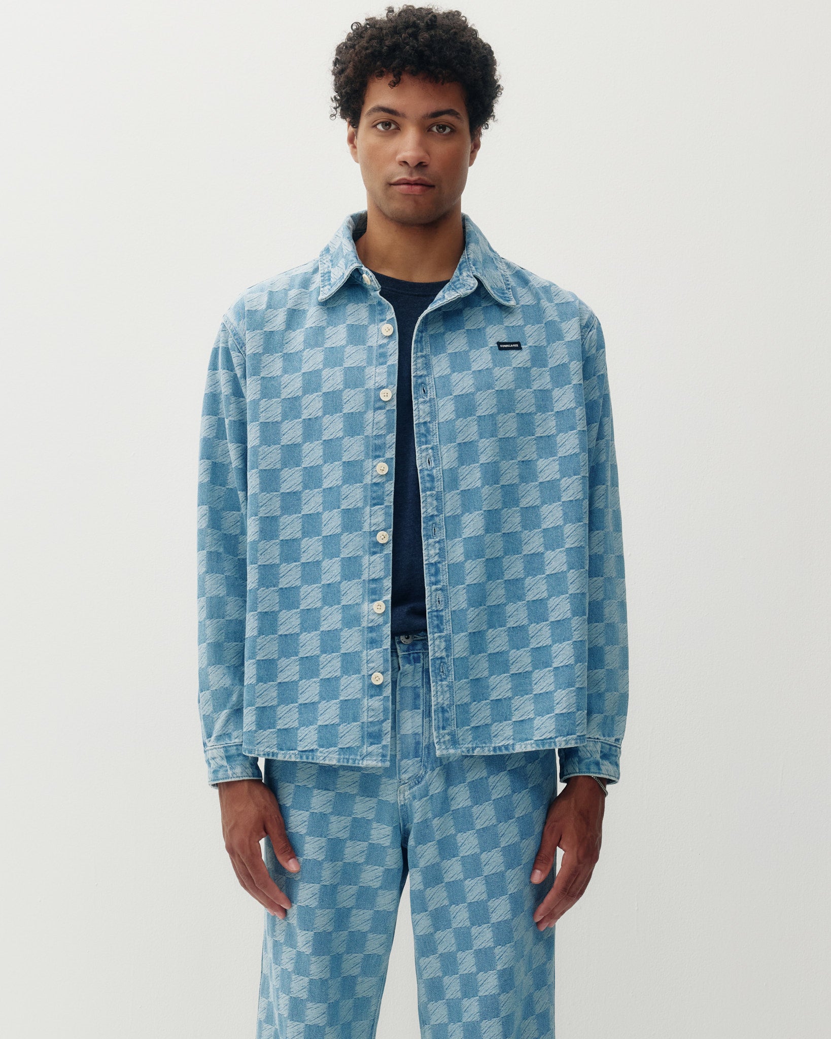 Checkered Denim Shirt