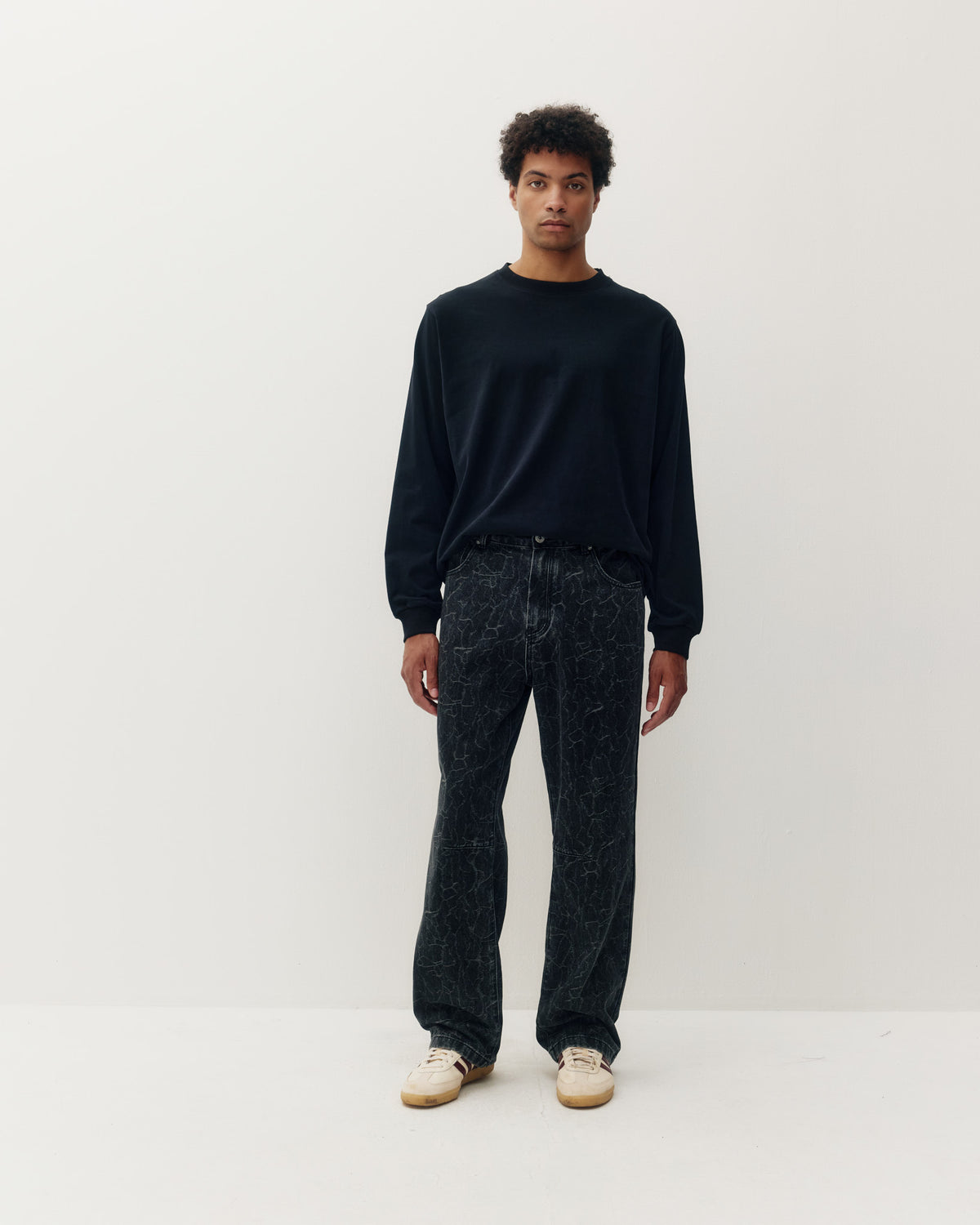Crinkle Baggy Denim