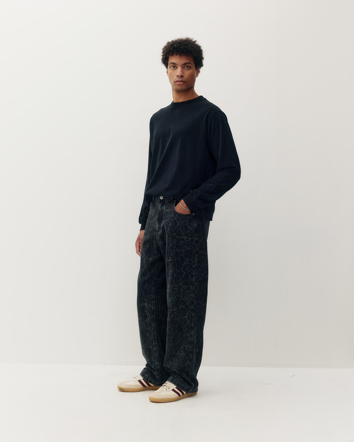 Crinkle Baggy Denim