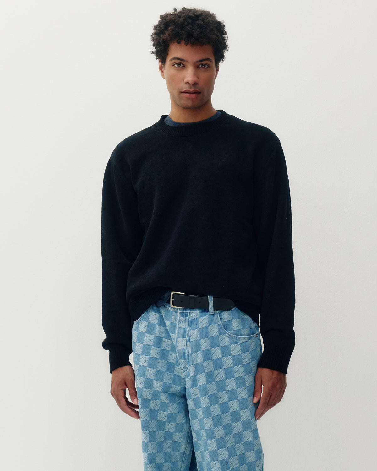 Textured Knit Crew