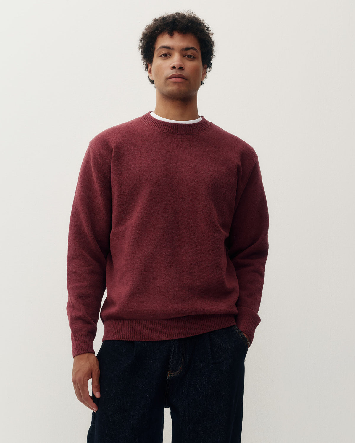 Textured Knit Crew