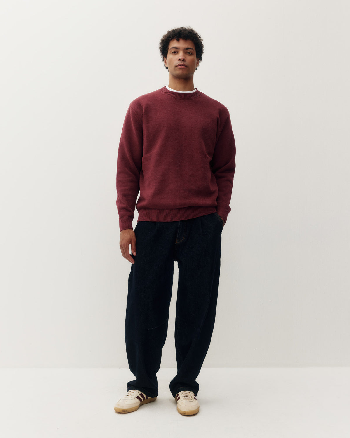 Textured Knit Crew
