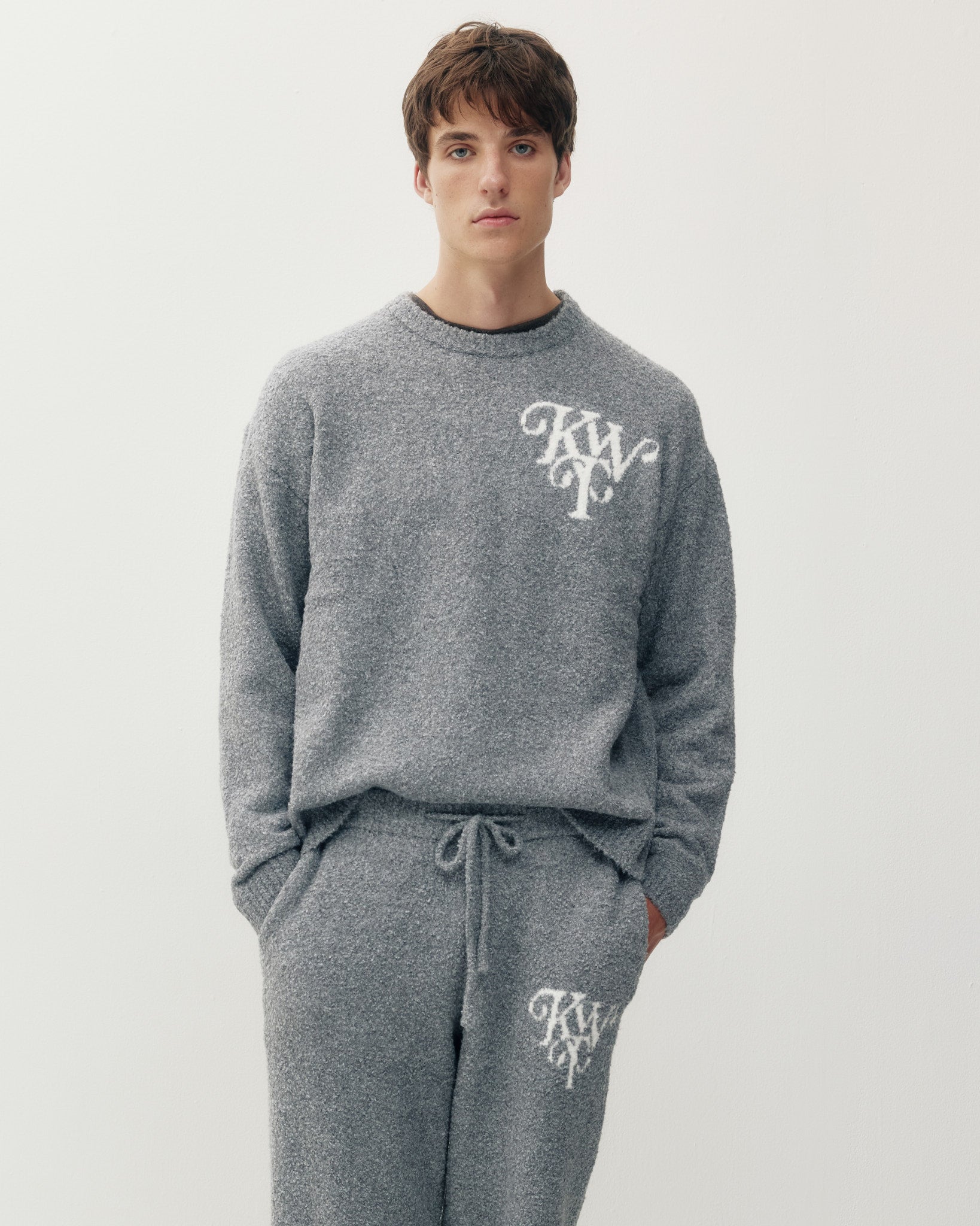 Monogram Knit Crew