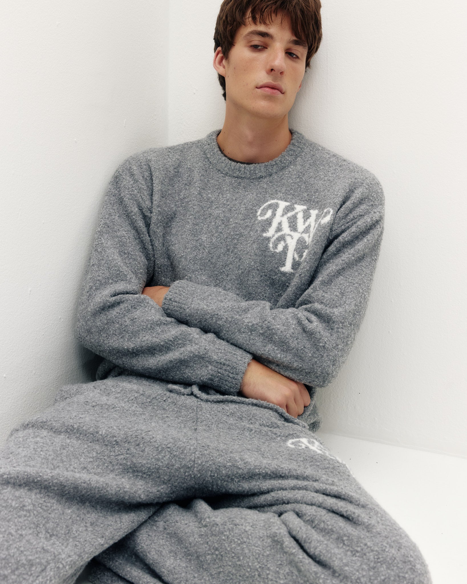 Monogram Knit Crew