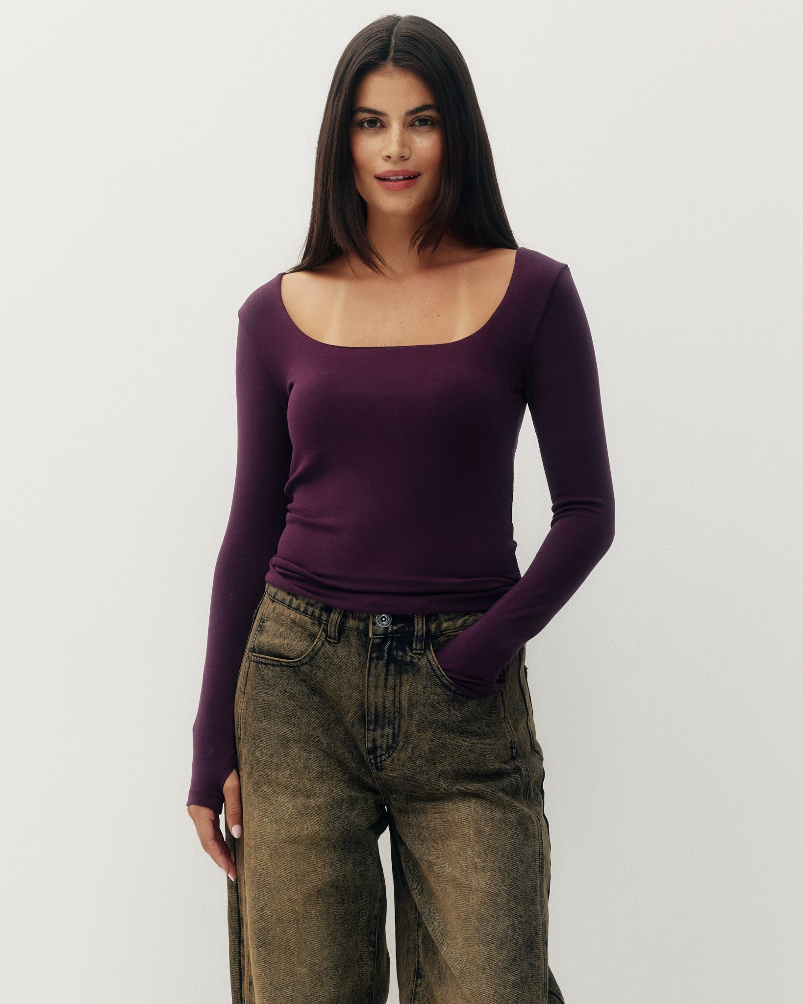 Maeve Lyocell Square Neck