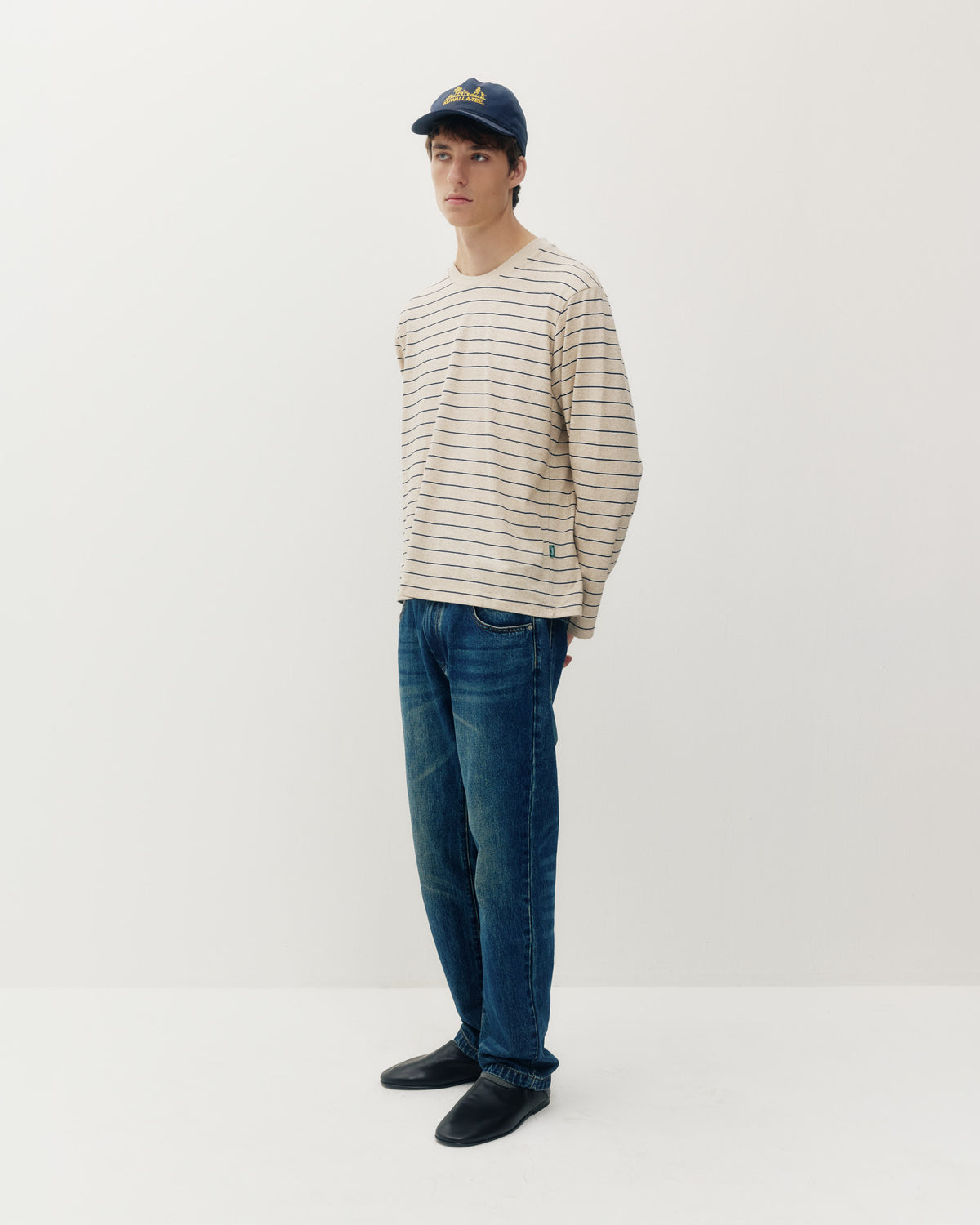 Long Sleeve Linen Stripe Tee