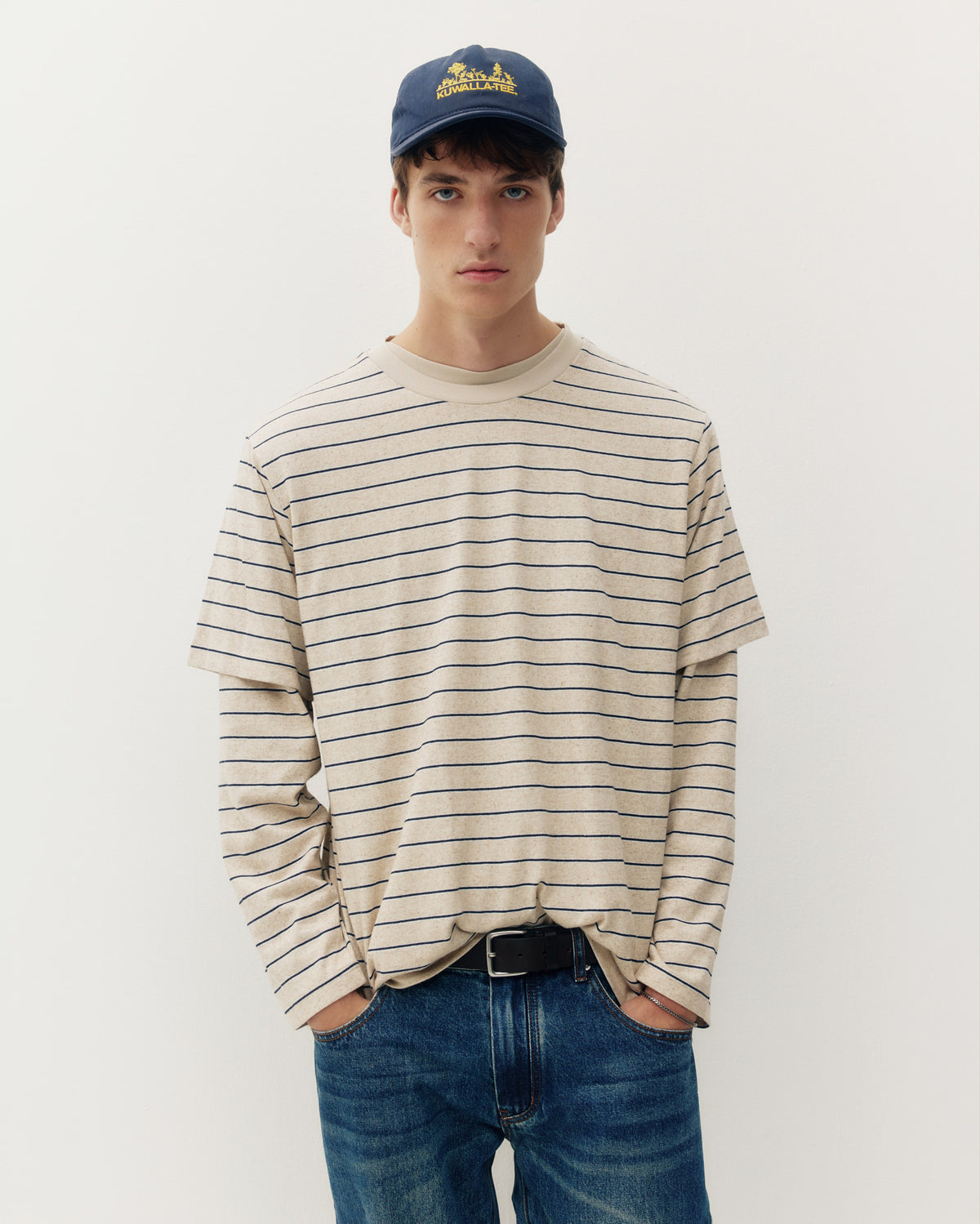 Long Sleeve Linen Stripe Tee
