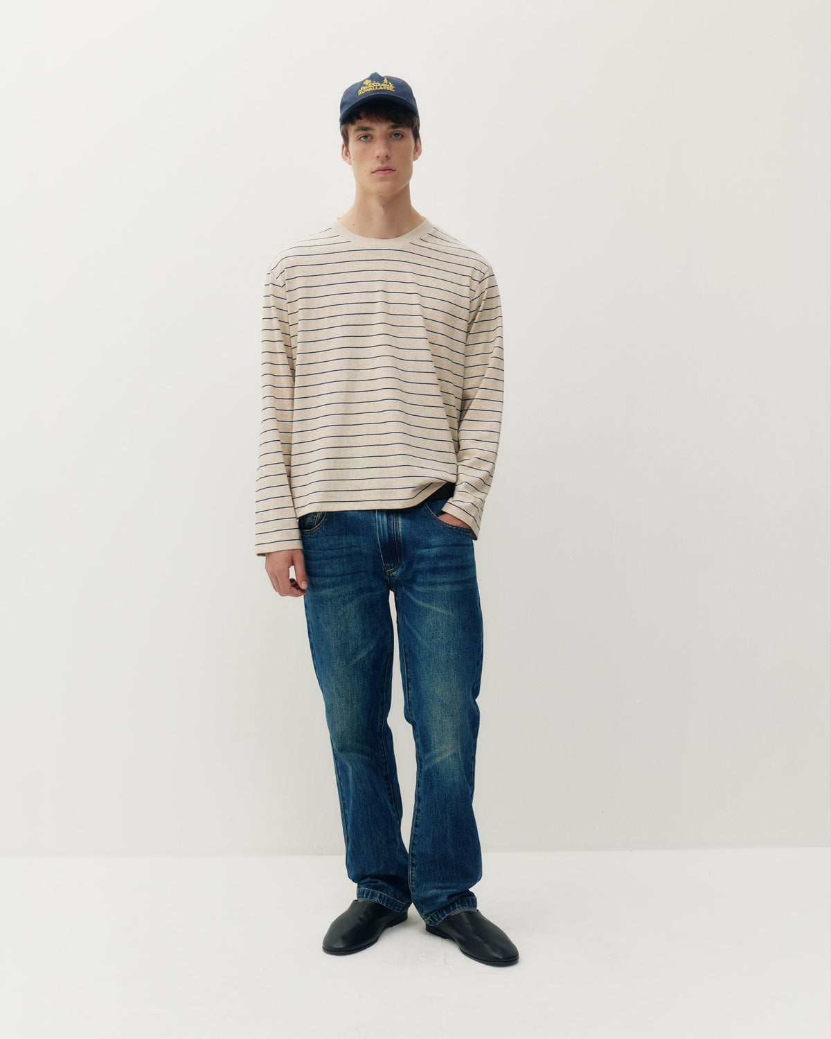 Long Sleeve Linen Stripe Tee