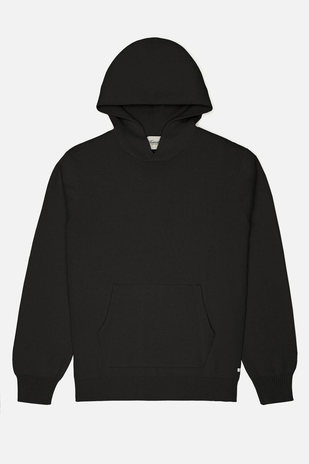 Knitted on sale black hoodie