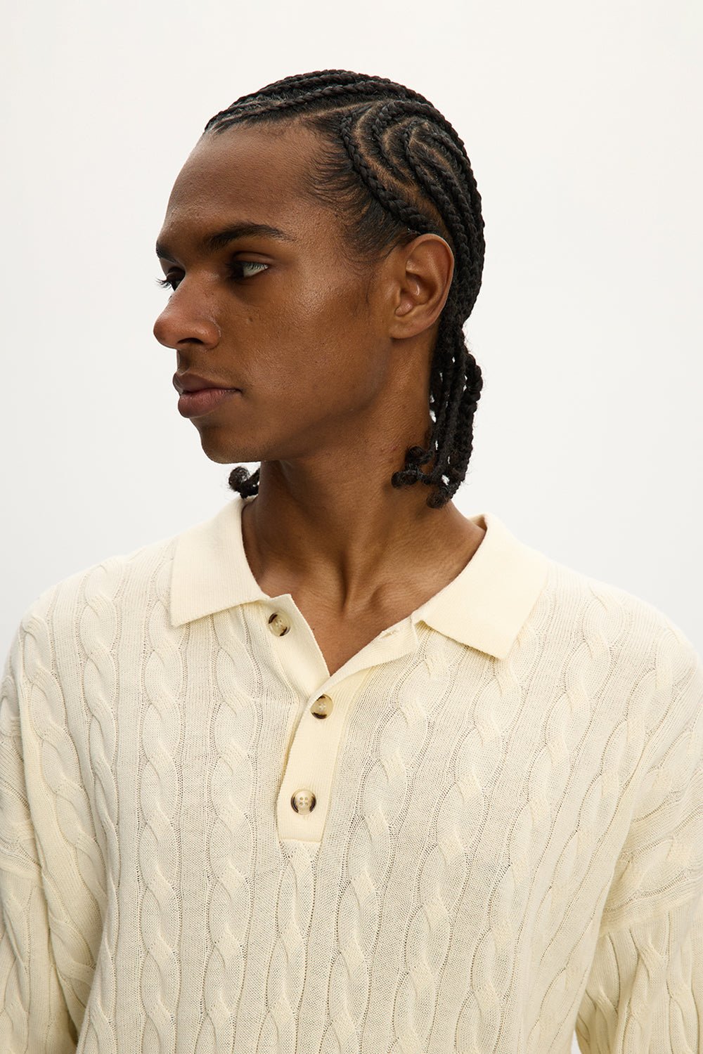 Cable Knit Polo