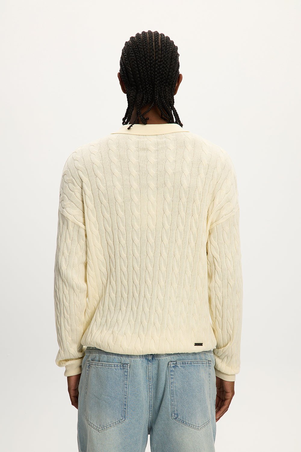 Cable Knit Polo