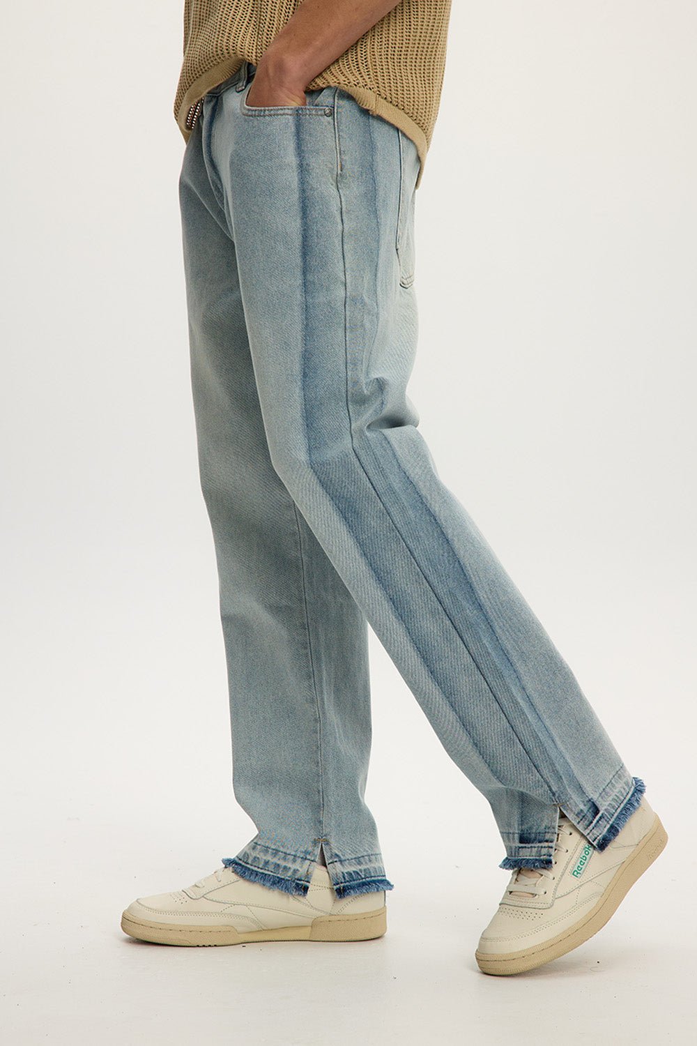 Raw Edge Loose Denim