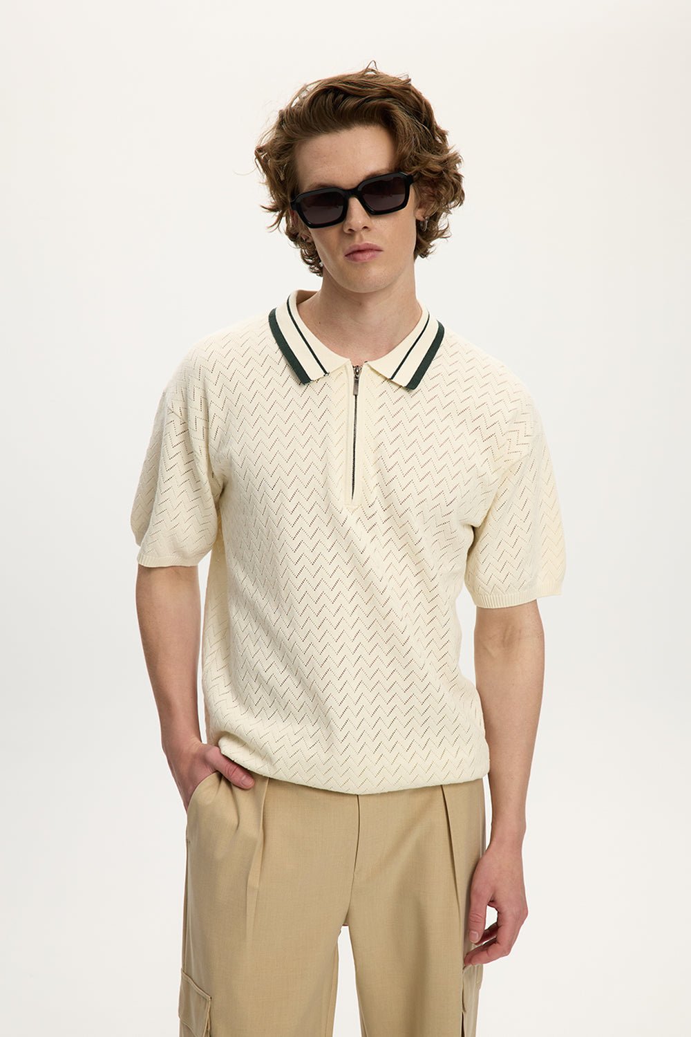 Knit Zip Polo Unisex