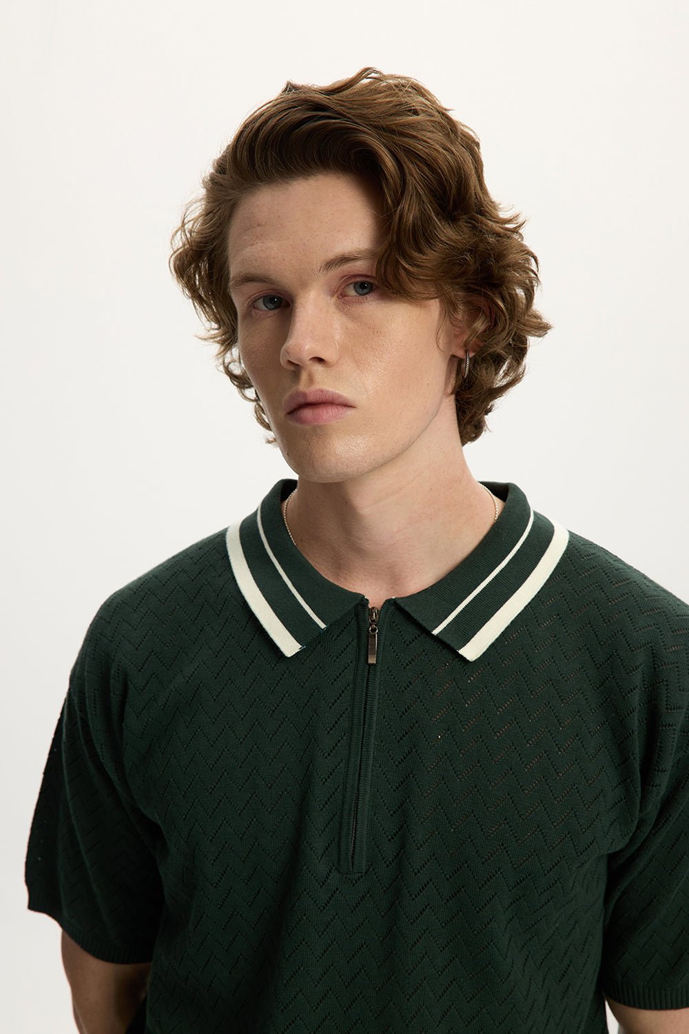Knit Zip Polo Unisex