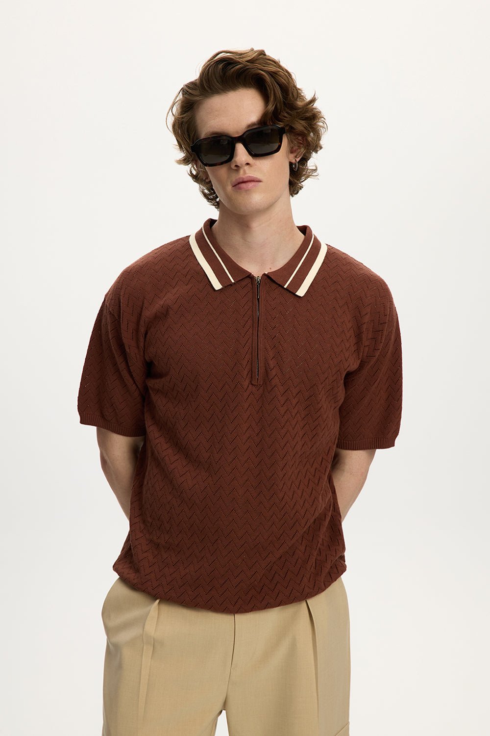 Knit Zip Polo Unisex