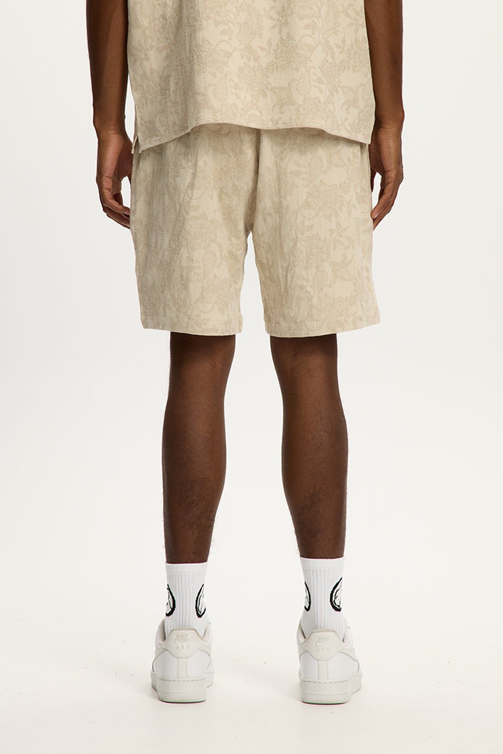 Jacquared Linen Short