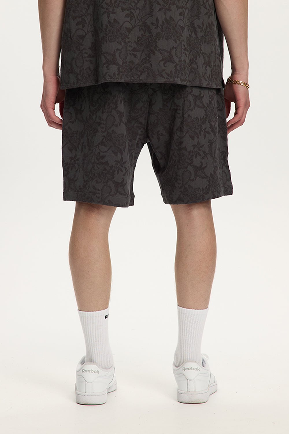 Jacquared Linen Short