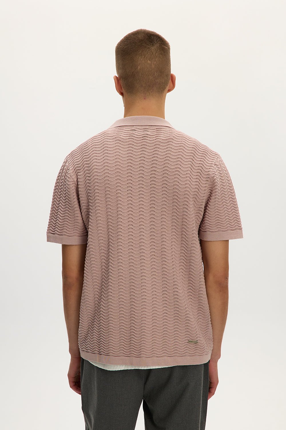 Wave Knit Polo Shirt
