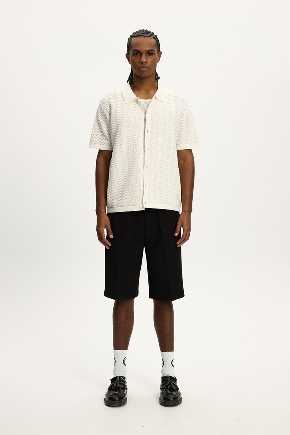 Wave Knit Polo Shirt