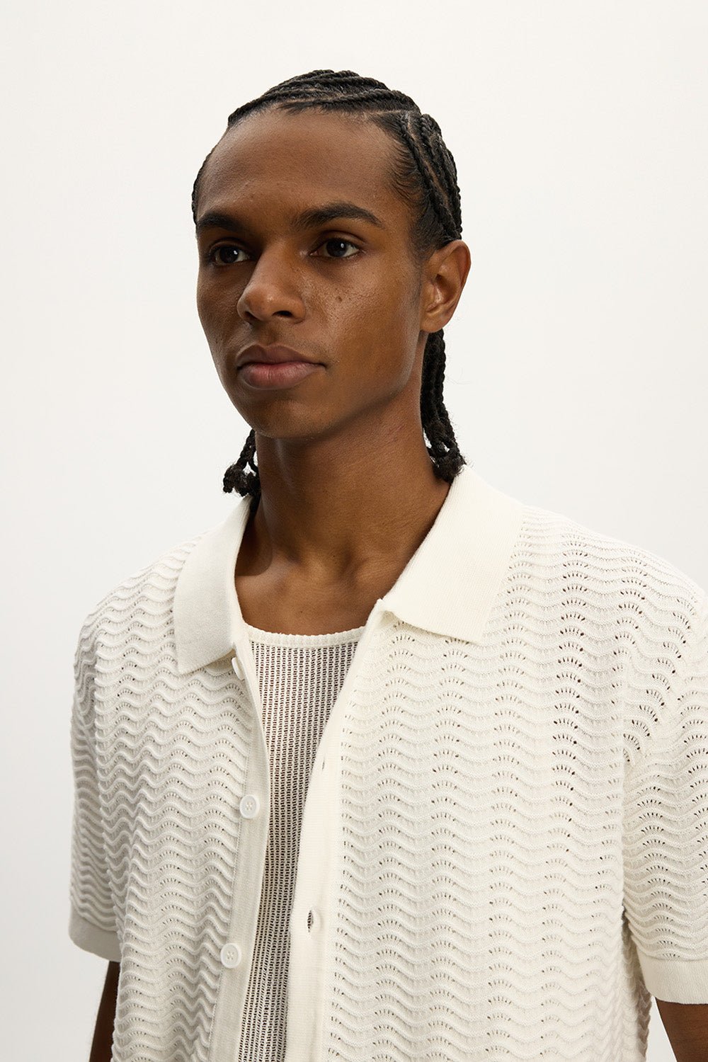 Wave Knit Polo Shirt