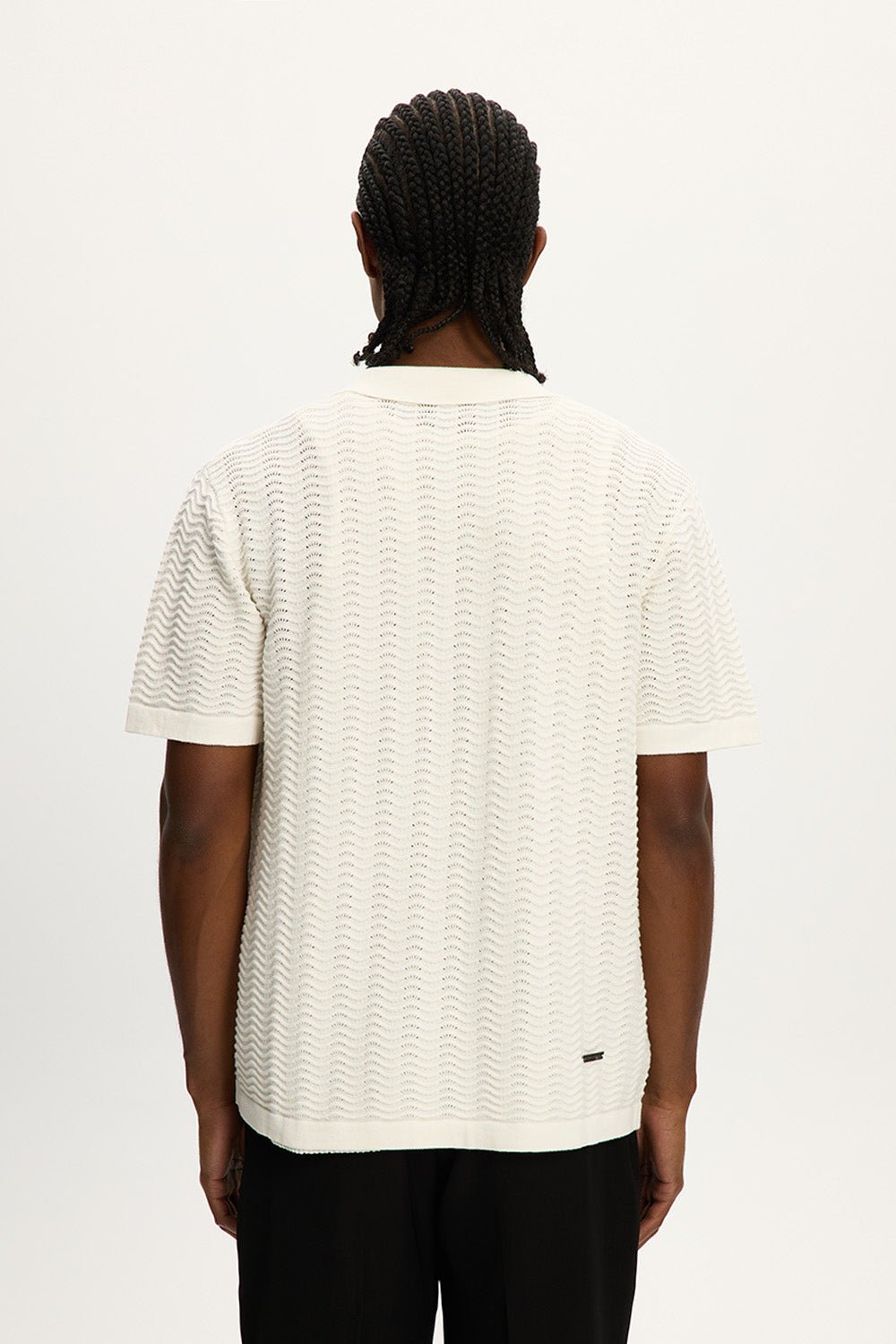 Wave Knit Polo Shirt