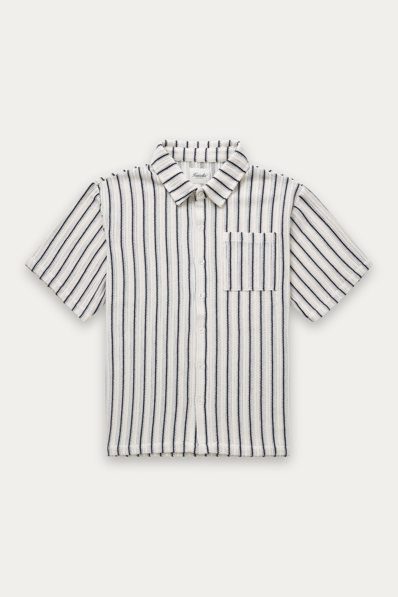 Chemise rayée en crochet