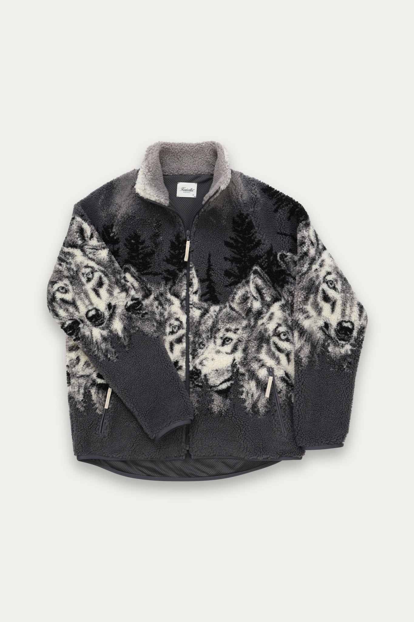 Printed Terry Fleece Jacket Wolf Pack | Kuwalla Tee