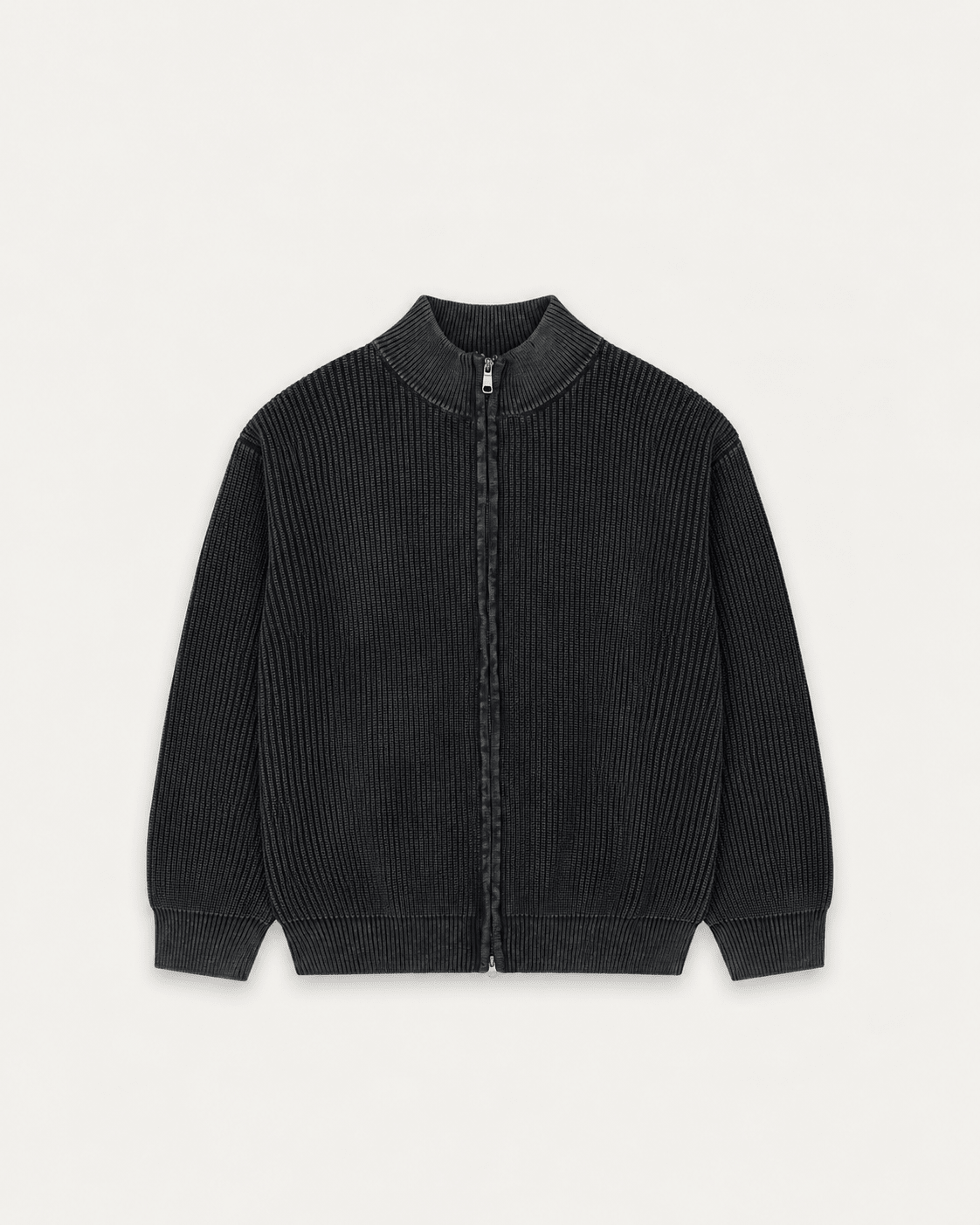 Collared Zip Up Sweater