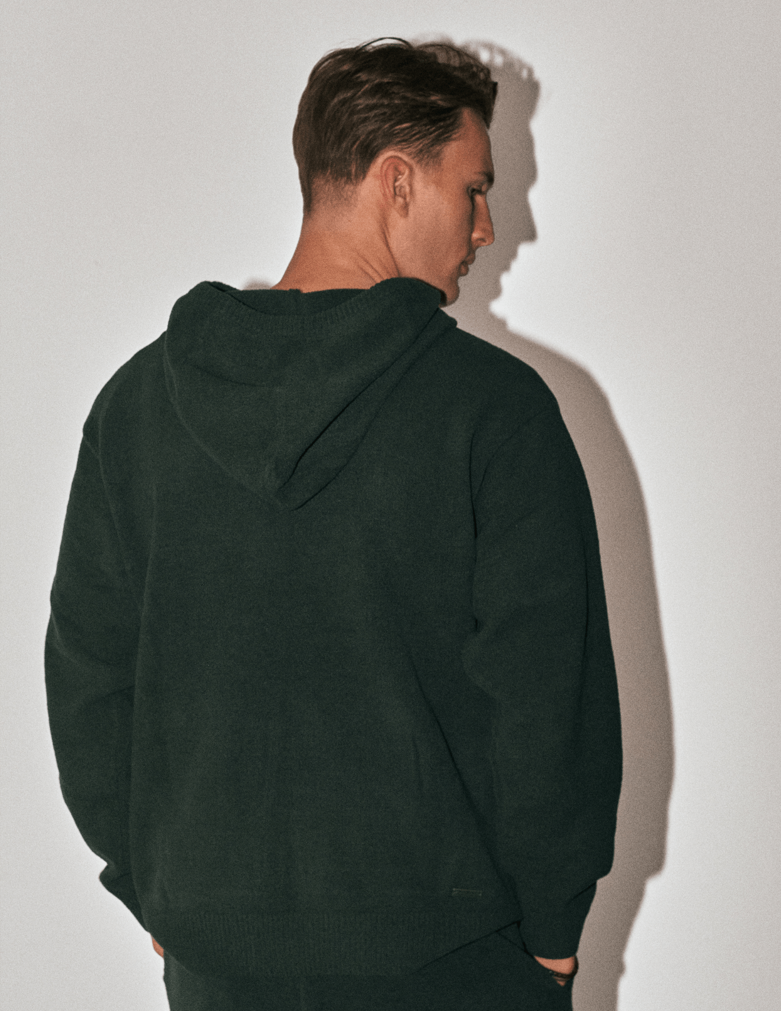 Textured Knit Hoodie