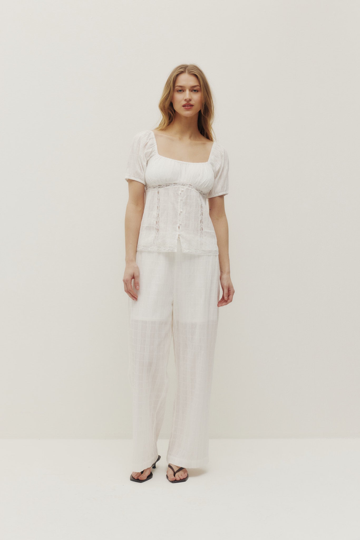 Vanna Smocking Wideleg (Lined)