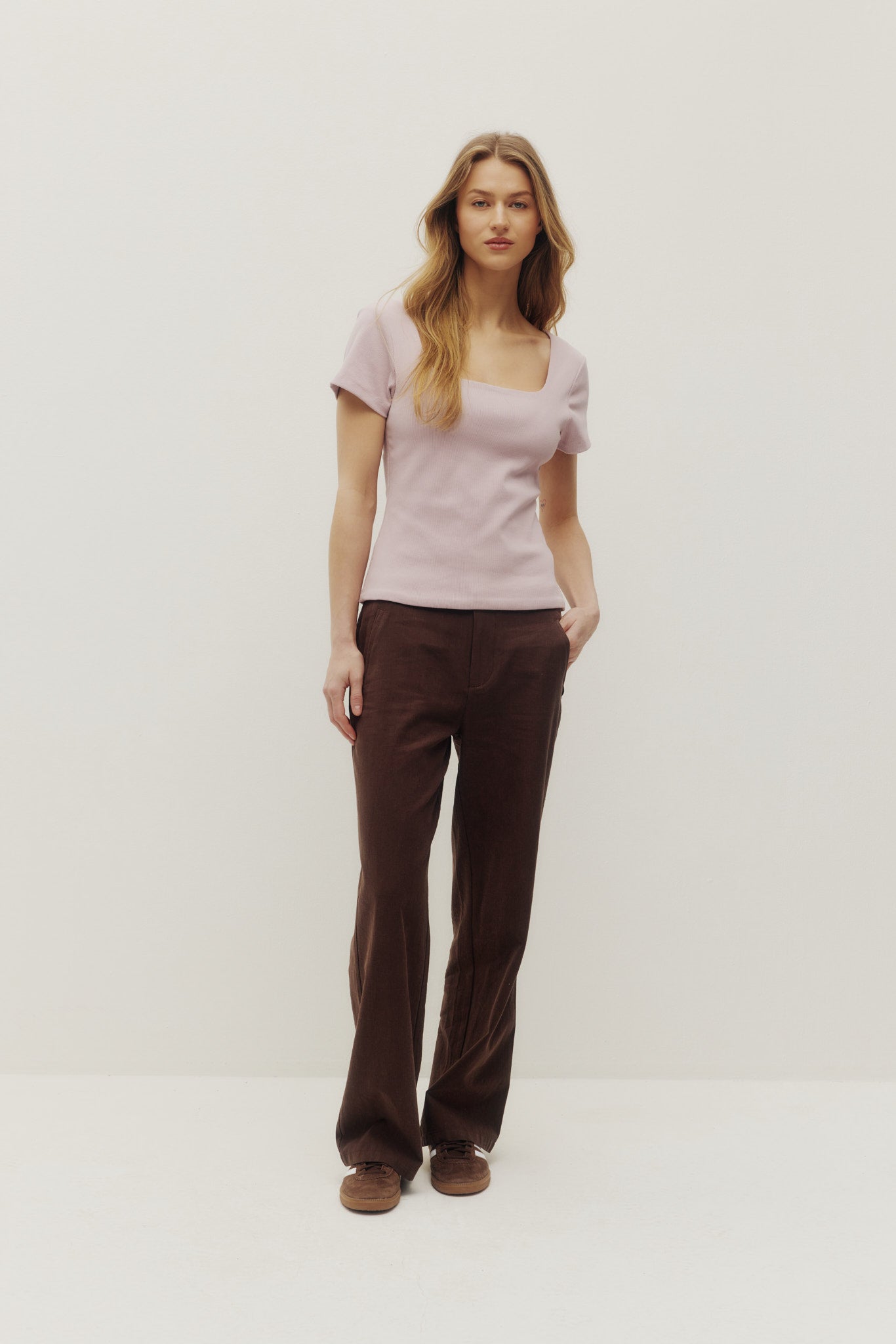Selena Double Rib Squareneck