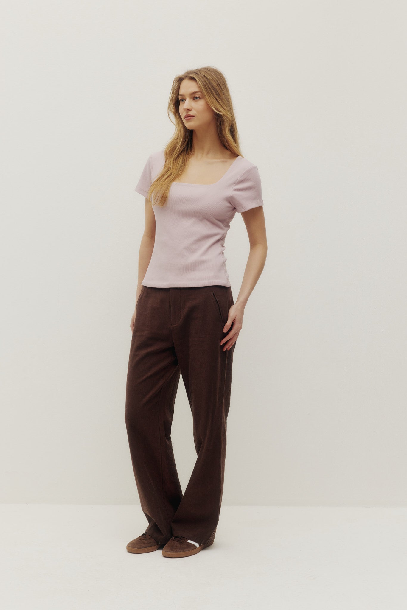 Selena Double Rib Squareneck