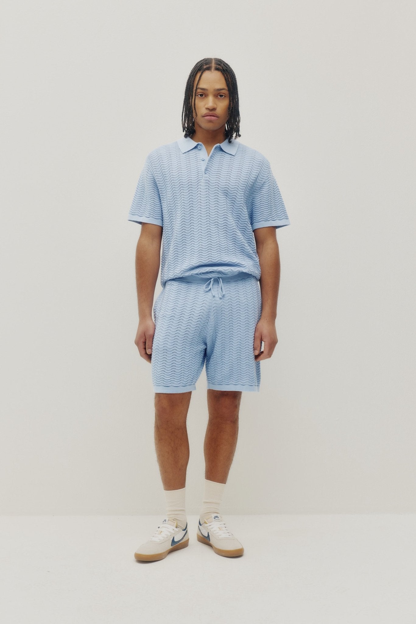 Polo en tricot ondulé