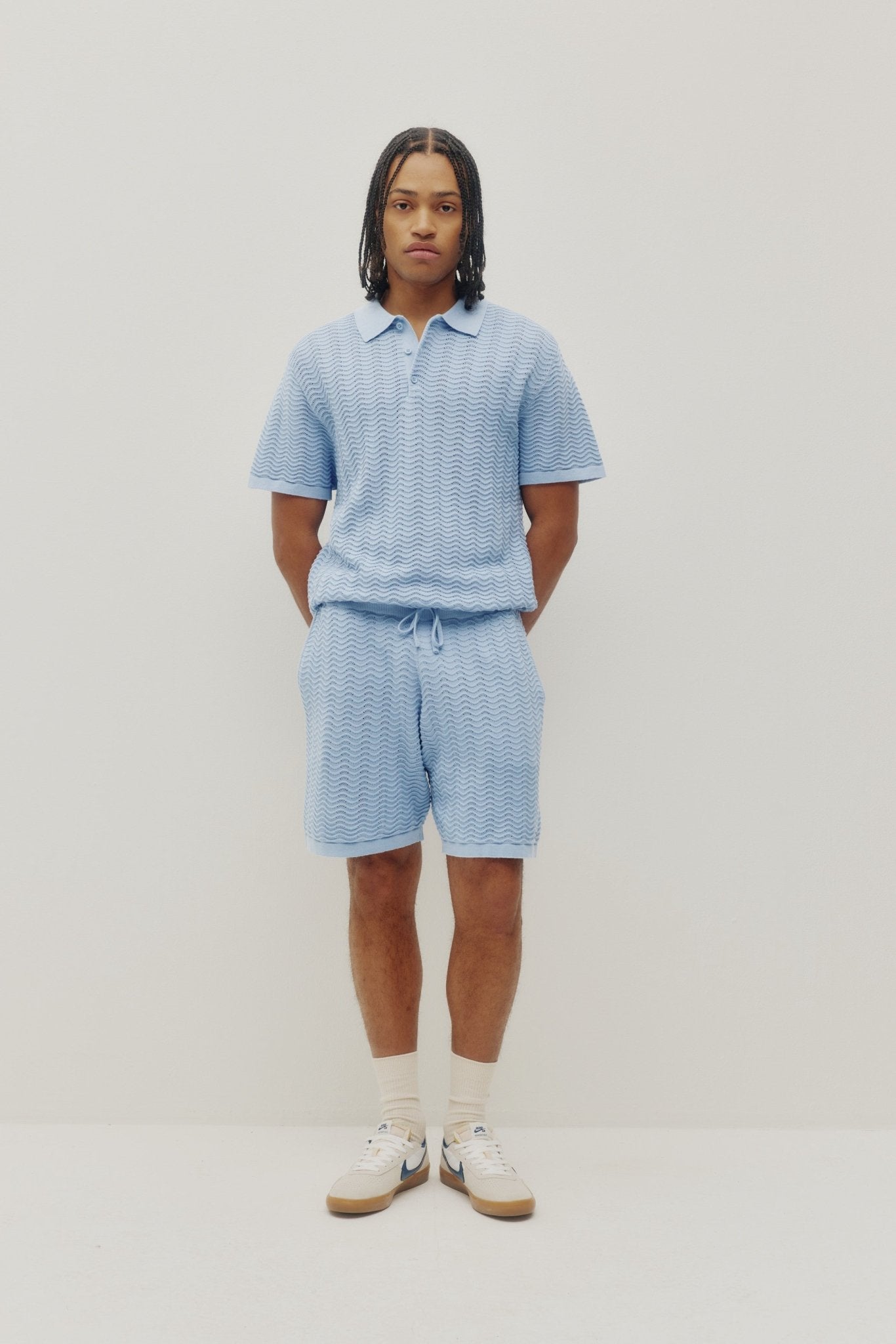 Polo en tricot ondulé