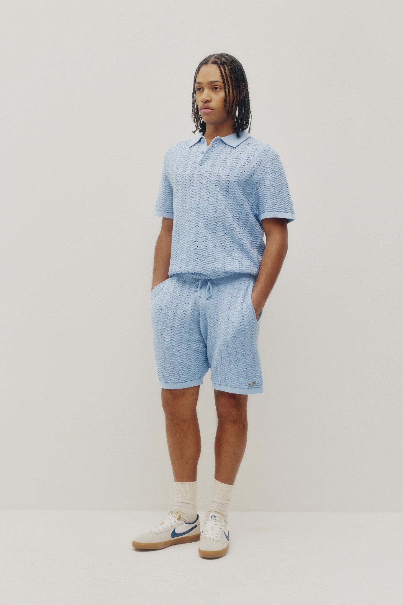 Polo en tricot ondulé
