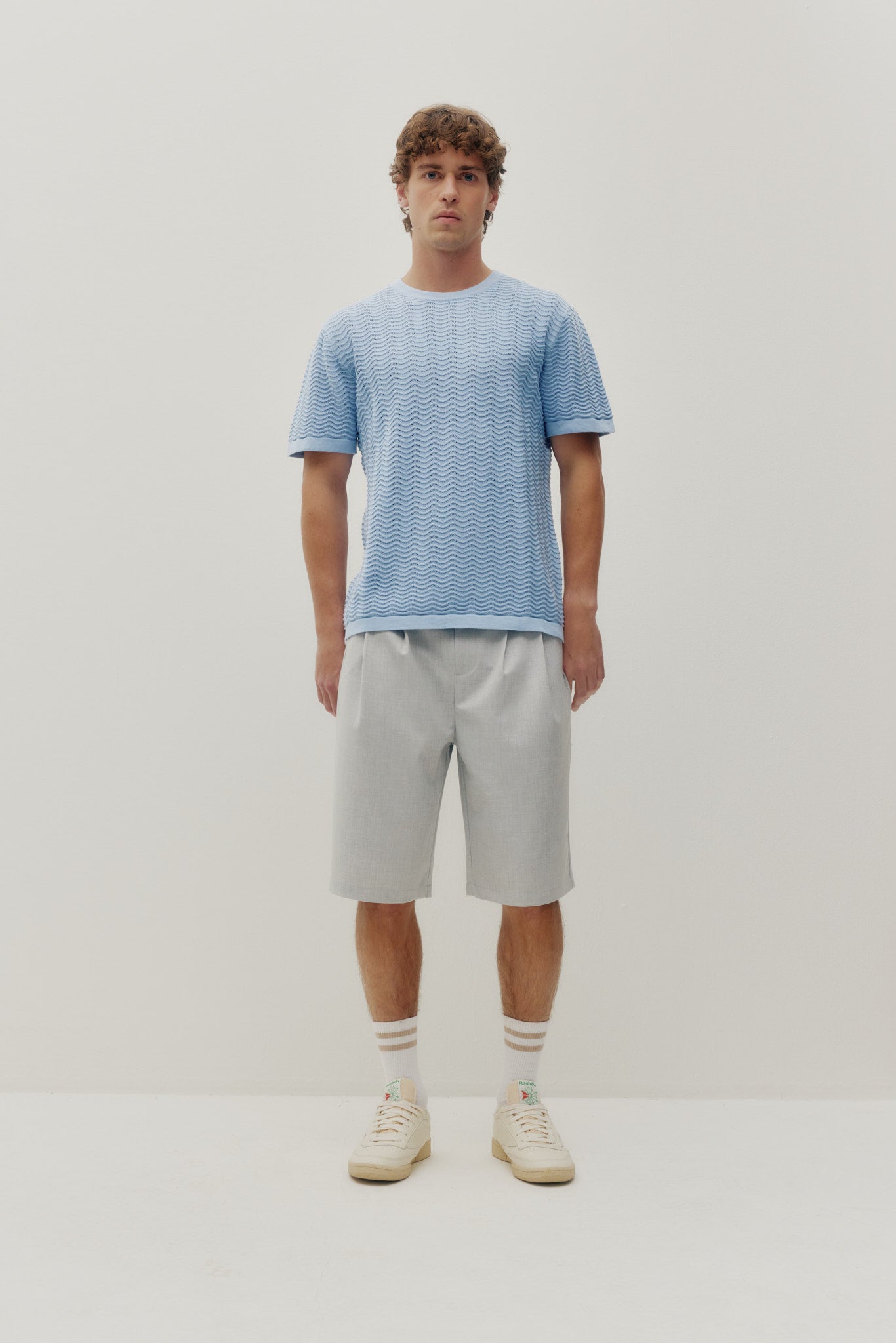 T-shirt en maille ondulée