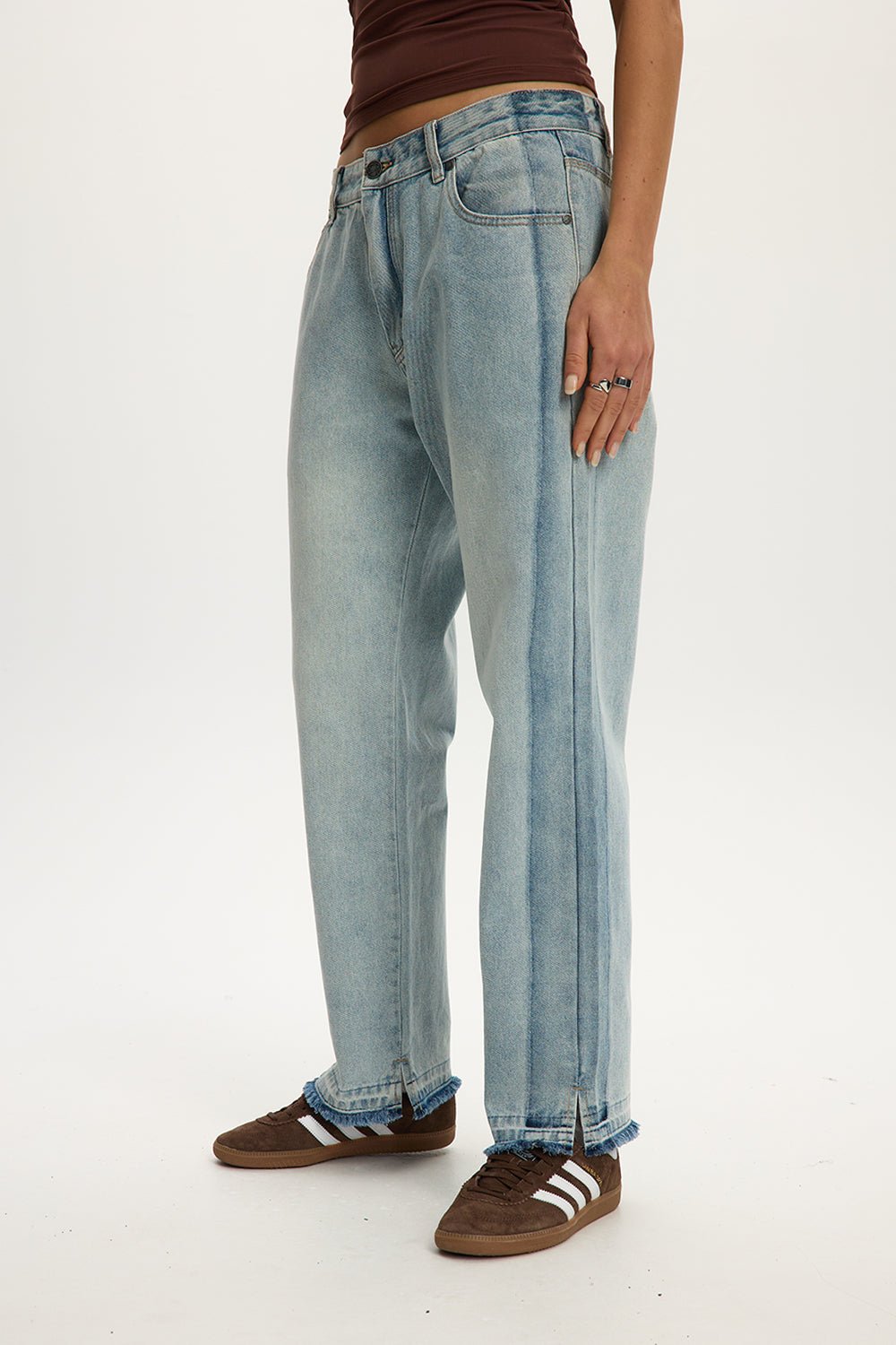 Raw Edge Loose Denim