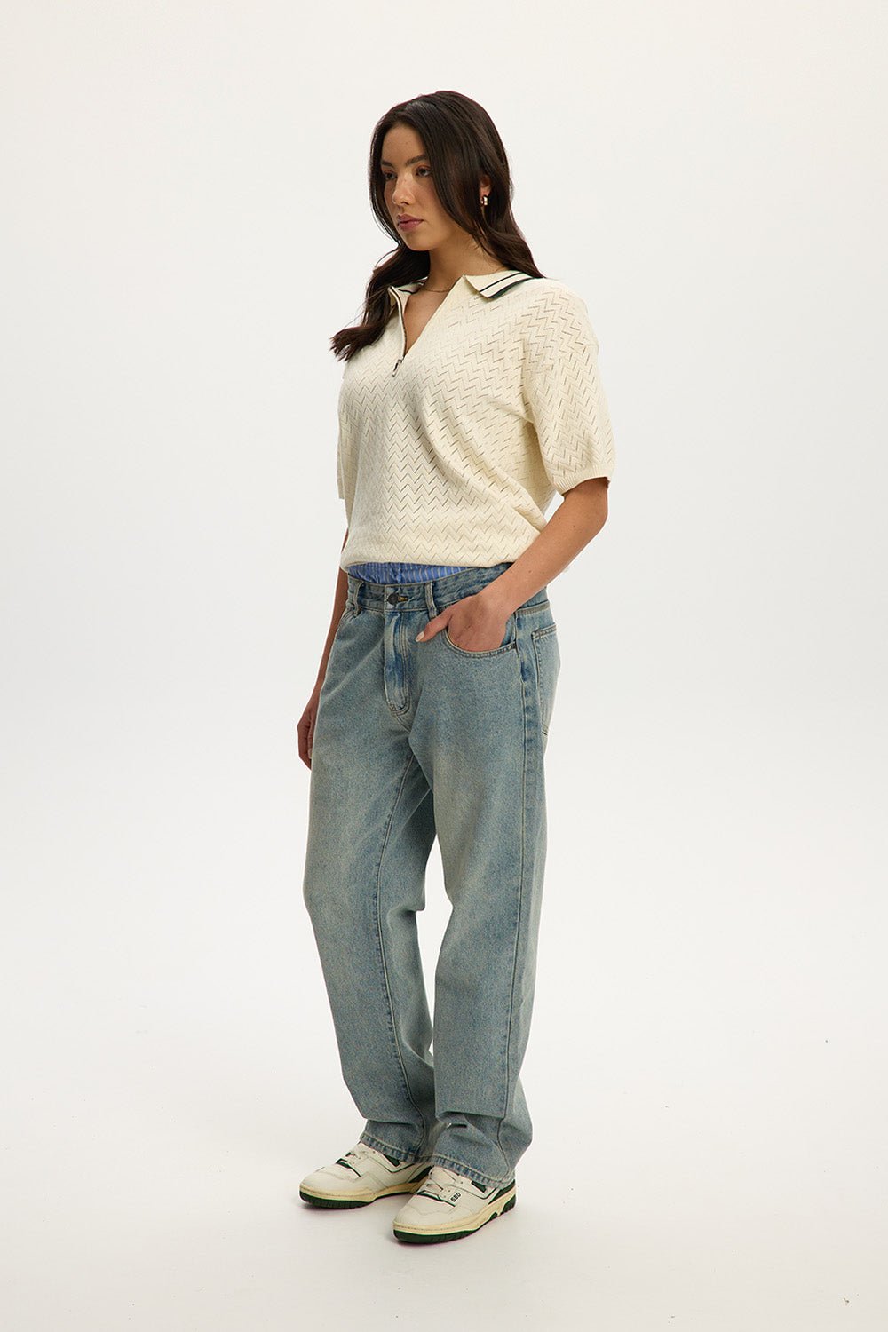 Knit Zip Polo Unisex
