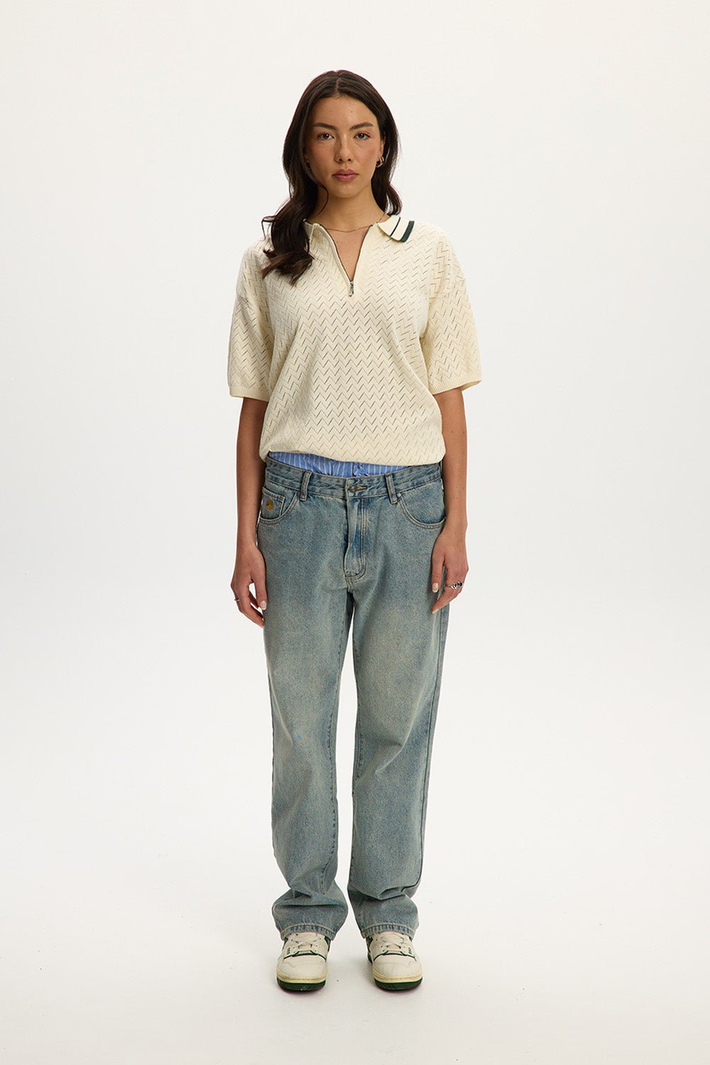 Knit Zip Polo Unisex