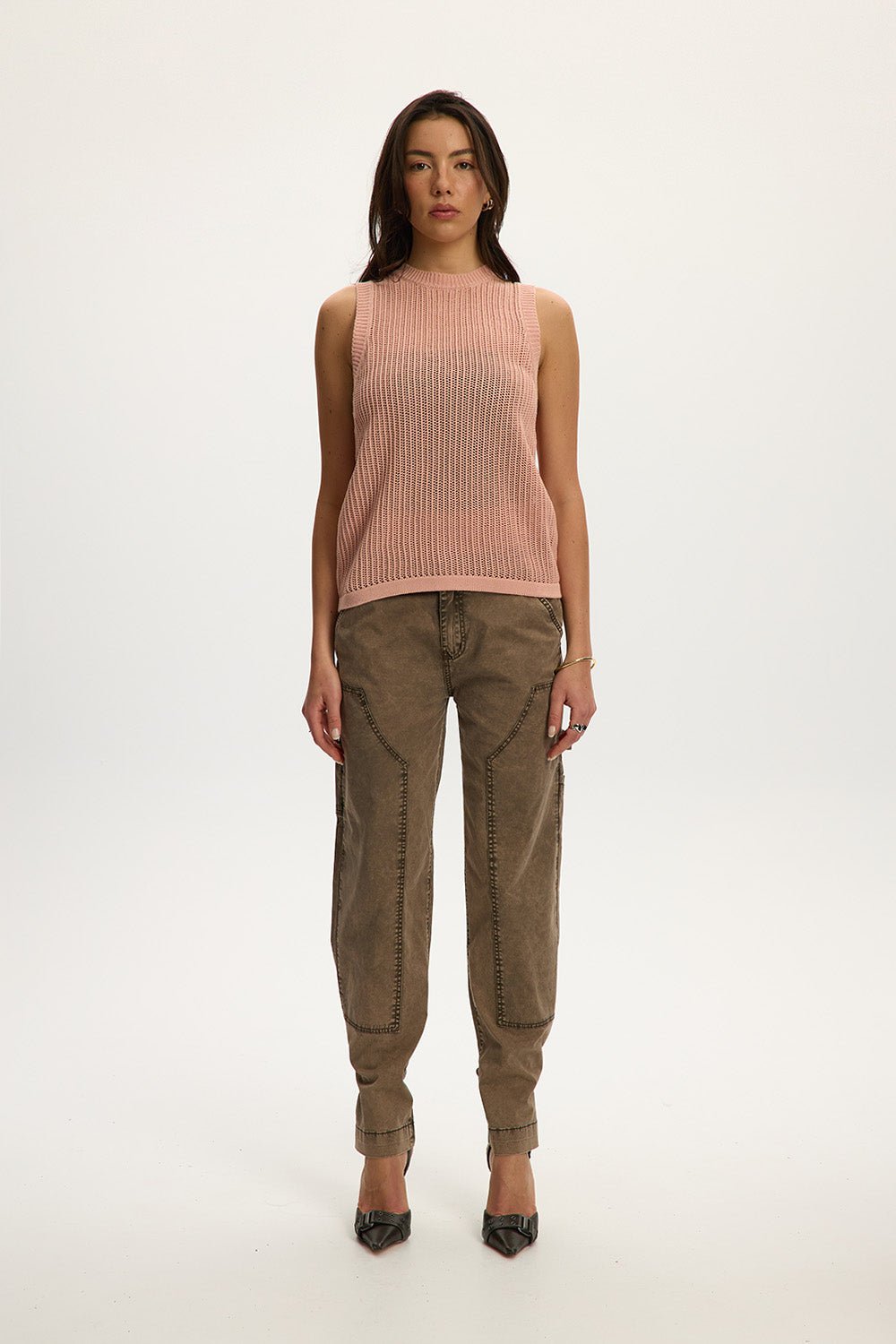 Gilet sans manches tricoté