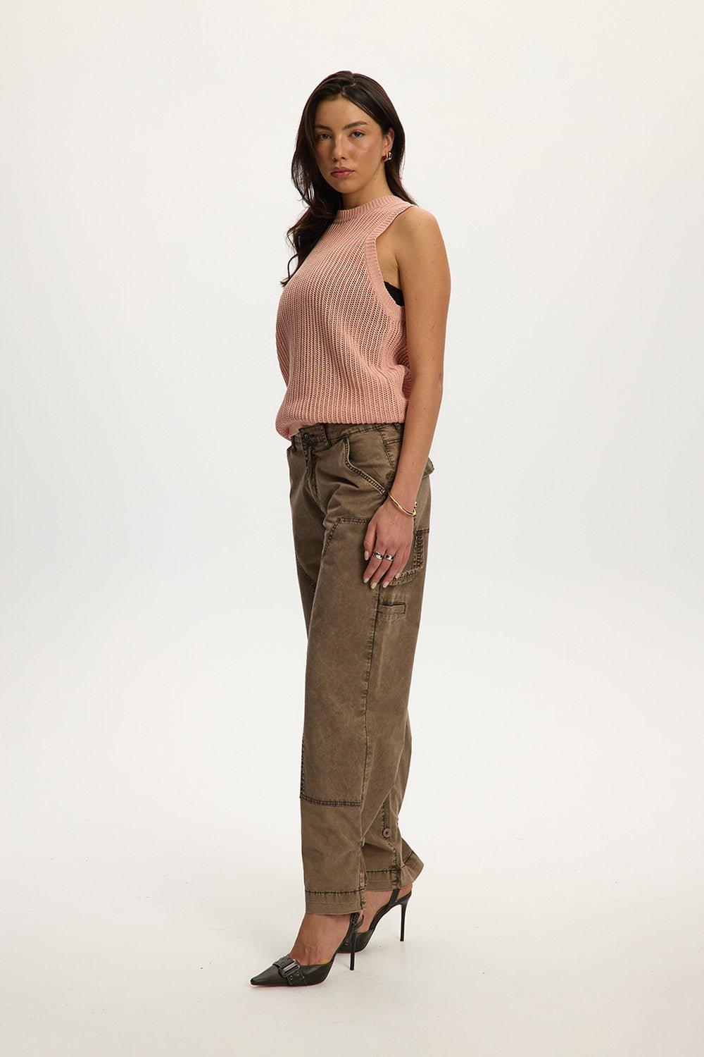 Gilet sans manches tricoté