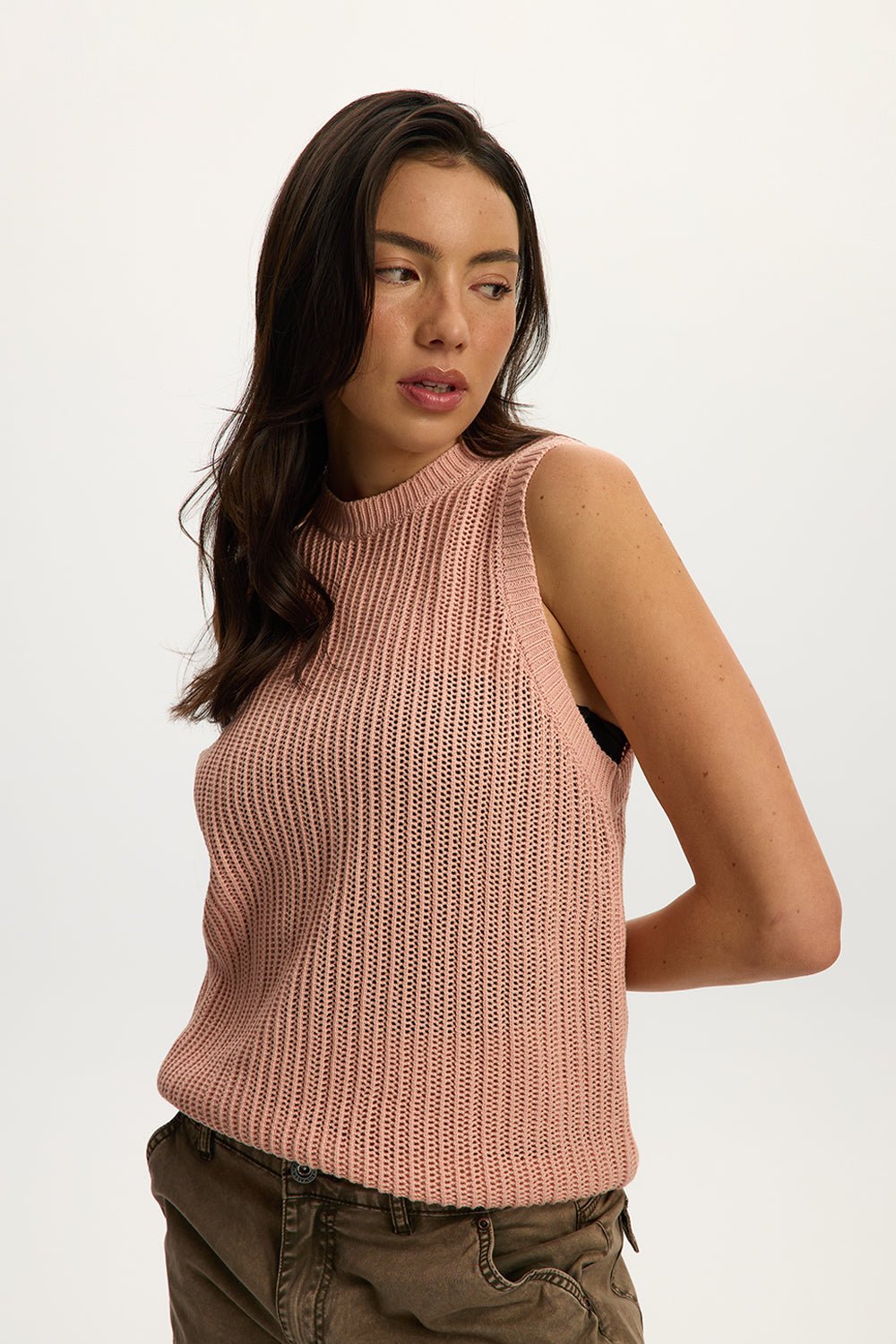 Gilet sans manches tricoté