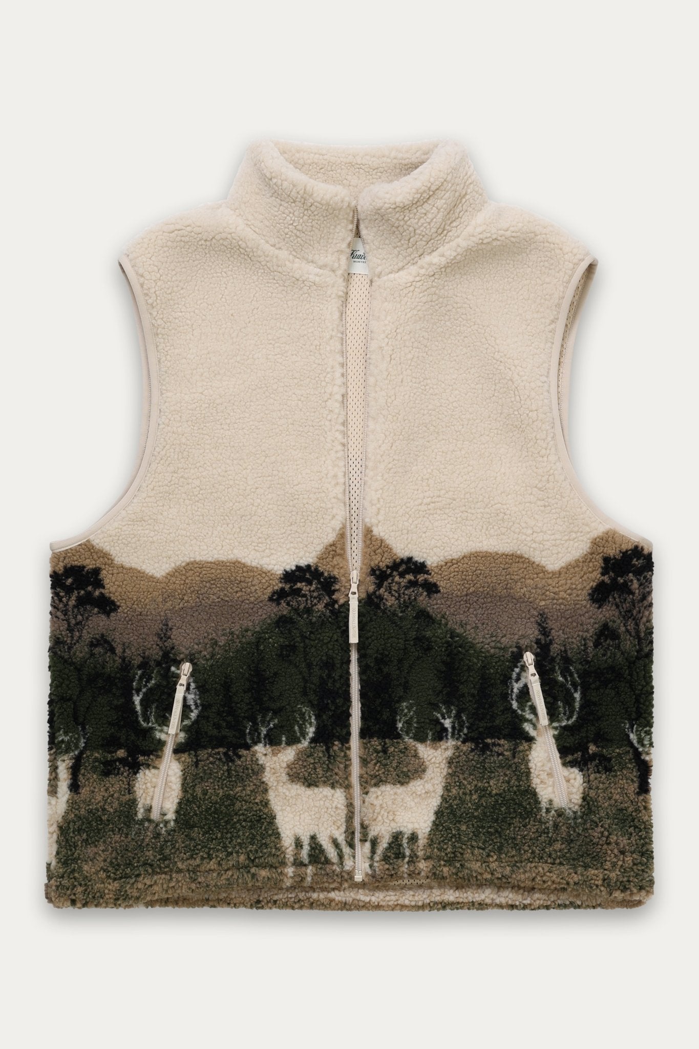 Sleeveless Printed Sherpa